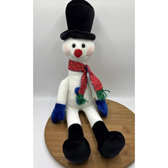 Vintage Windsor Collection Stuffed Snowman‎ Christmas Doll Plush Decor 24” - Picture 1 of 10